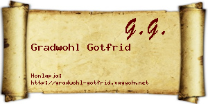 Gradwohl Gotfrid névjegykártya